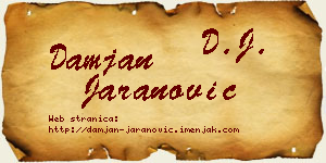 Damjan Jaranović vizit kartica